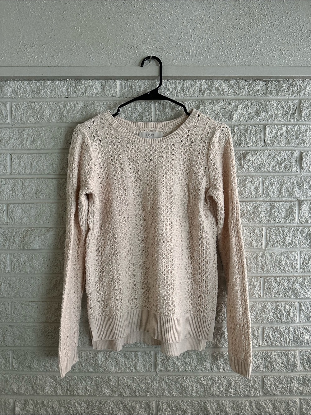 LOFT Light Pink 100% Cotton Sweater